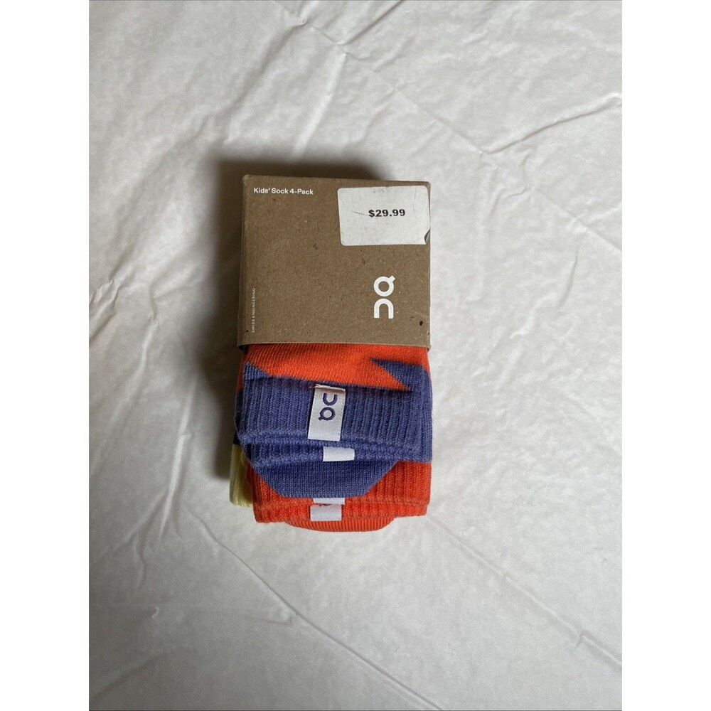 On Cloud Kids 4-Pack Socks (Little Kid) Crew Cut Socks SMALL (9.5-12.5) $29.99
